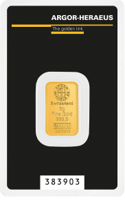 Gold bar Au999,9 Heraeus - 5g