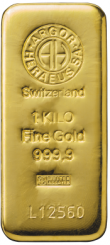Gold bar Au999.9 Heraeus/Argor-Heraeus - 1000g casted