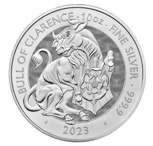 Great Britain 2023 - The Royal Tudor Beasts - Black Bull of Clarence Ag999.9 10 oz BU