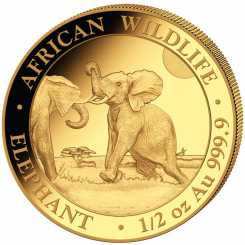 Somalia 2024 - Elephant Au999.9 1/2 oz BU