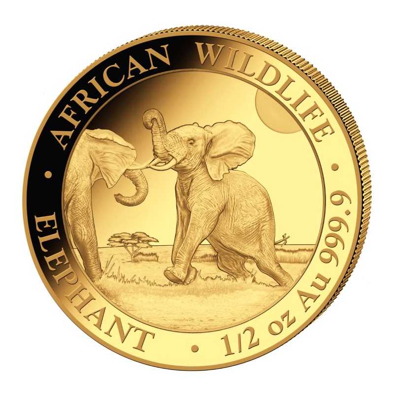 Somalia 2024 Elephant Au999 9 1 2 Oz BU   Somalia 2024 Elephant Au9999 12 Oz Bu 